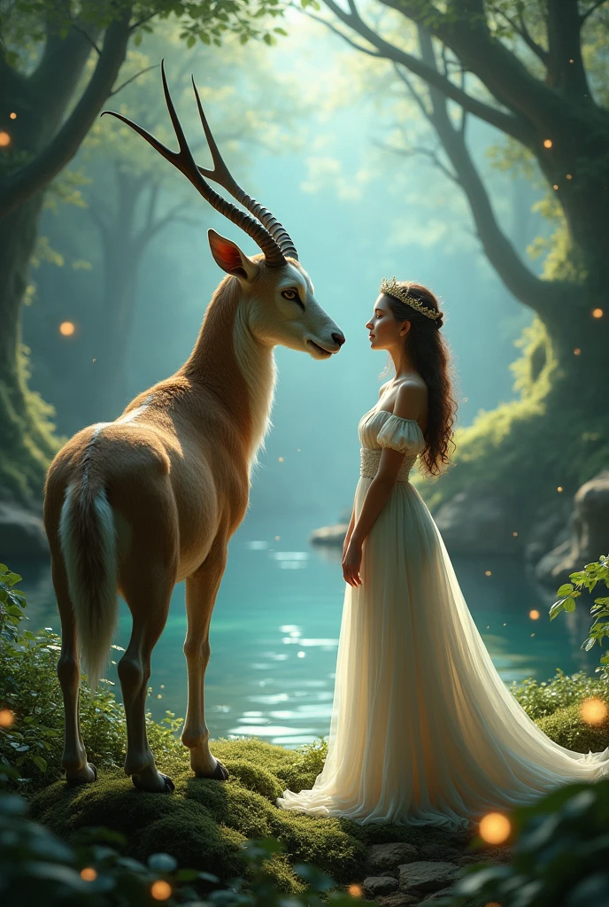 A faun with a princess 
