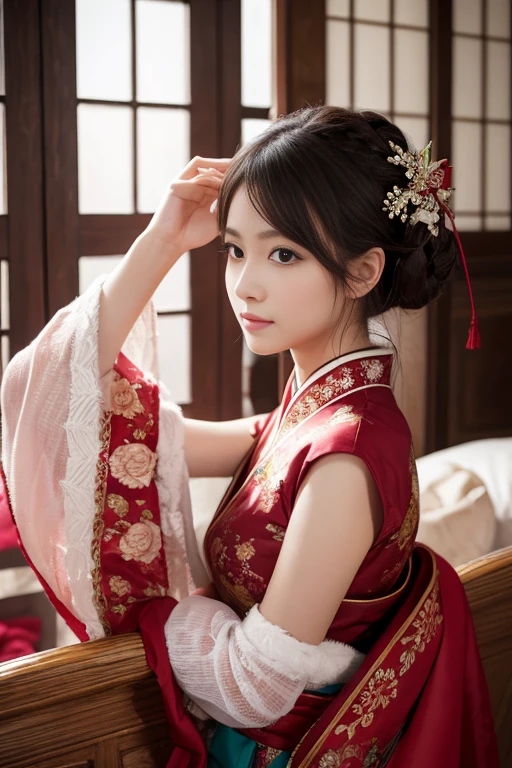 (Highest quality), Oriental nobility,girl'Hot, thick red lips,Highly detailed 4K eyes and faces,Beautiful beautiful blue eyes ,Big Breasts、Alluring thighs、Full Body Warrior,martial arts,Zhao Yunzilong'Feminization, With the Blue Dragon Circular Blade,Gorgeous purple outfit,stockings,Woman with a gun,Decoration Costume,Background of the Three Kingdoms Period