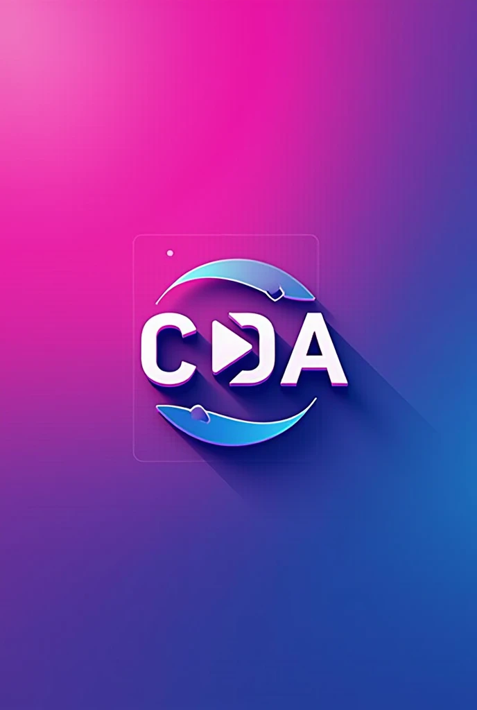 generate a logo with the CDA letters with a Play button between the letters A and C symbolizing the D and with the tiktok colors