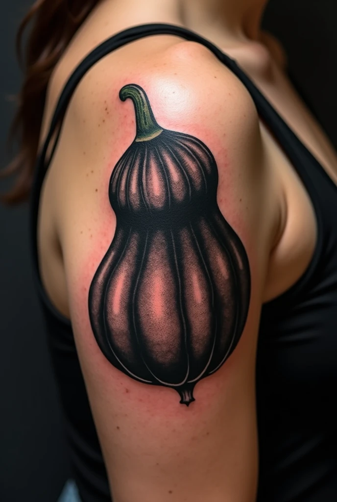All black female chayote tattoo