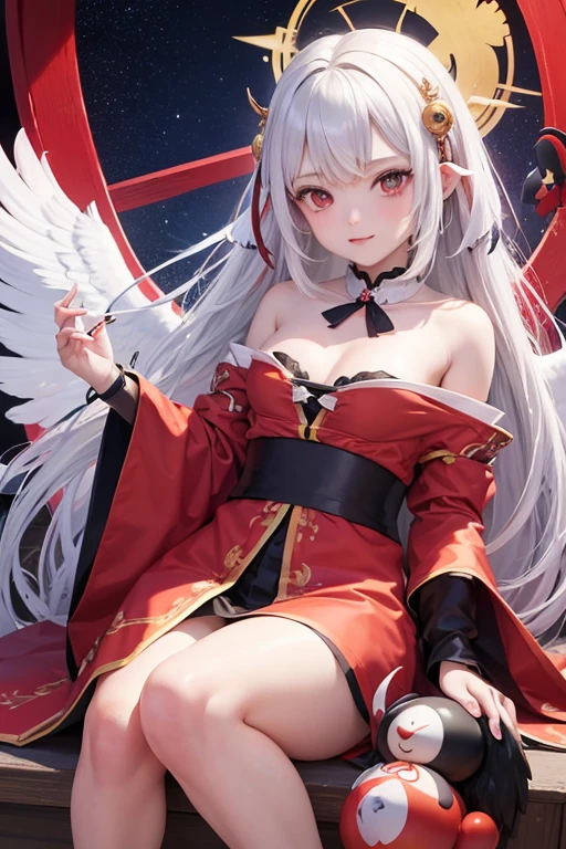 Tengu, Fortuneteller, carnival, Friendly, masterpiece, アニメ, Stocky, Angelic French doll, ボブヘア, おでこ, Messy hair