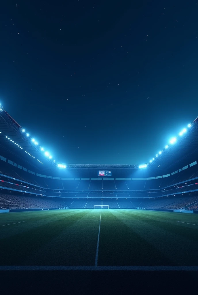 Football stadium background with night blue lighting with Star