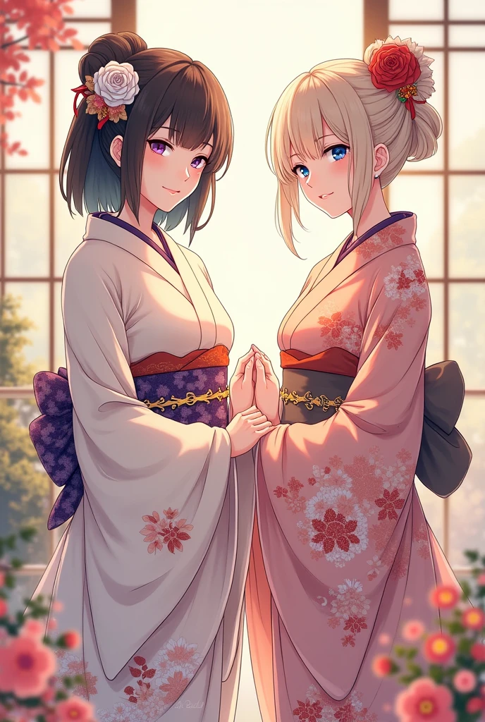 Kimono Girls、Demure、Lady、moderate、Kimono Beauty、Anime Style