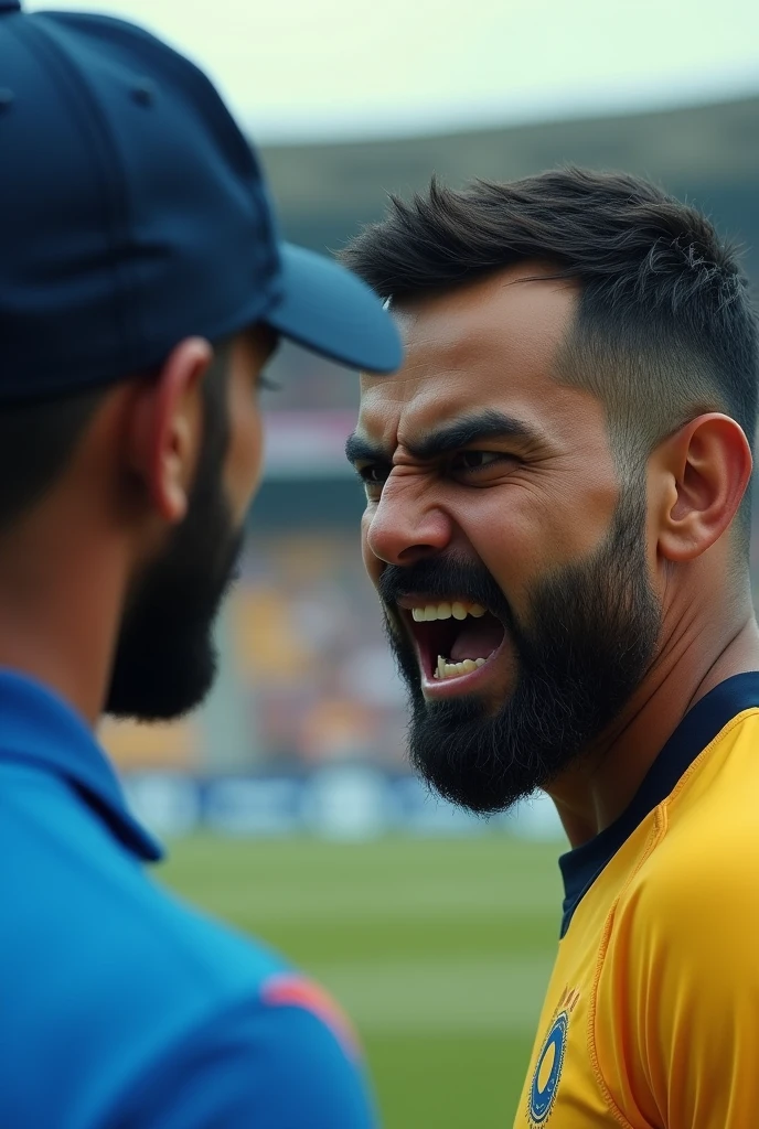 Virat Kohli angry look sledge to opponent  