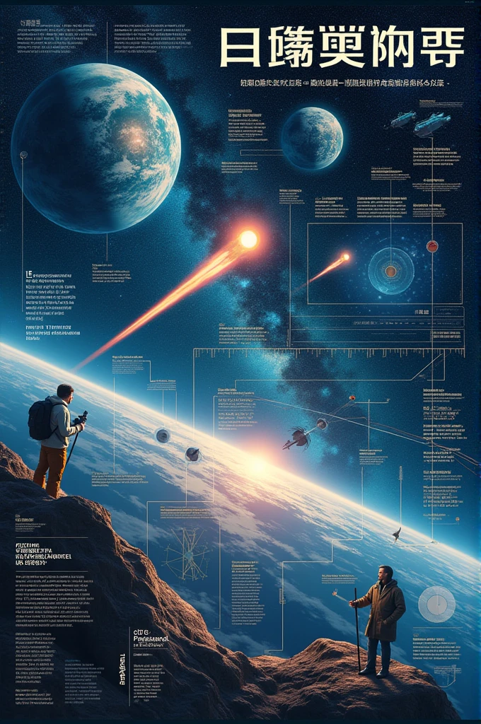 Create a poster that briefly addresses how the development of astronomical observation technology has allowed us to expand our knowledge of the universe.