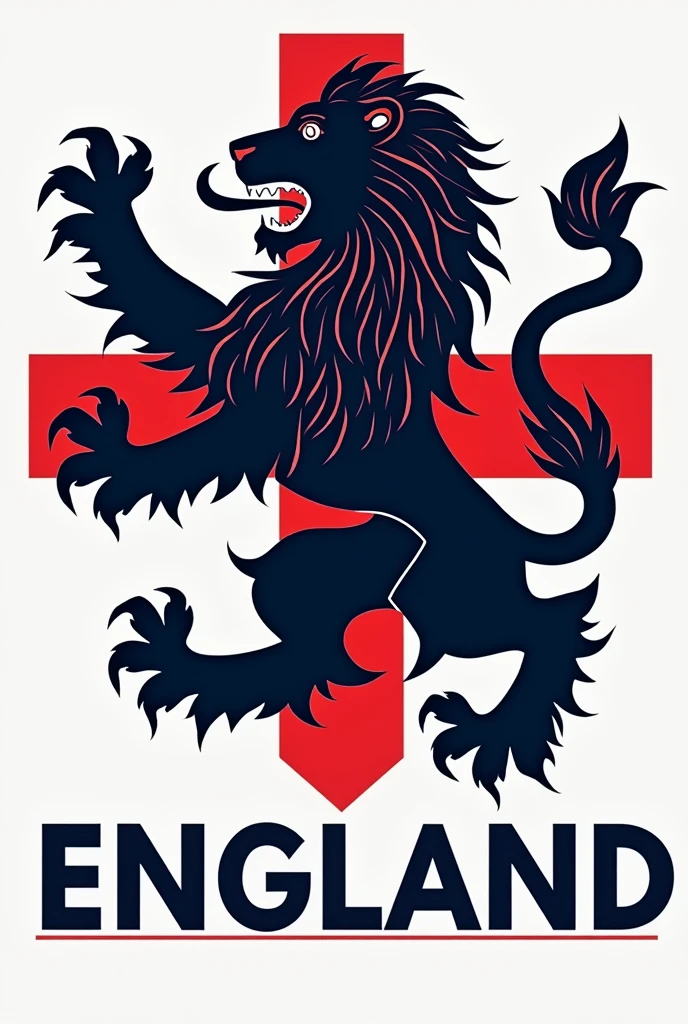 Flag logo with a lion and the name “England” below