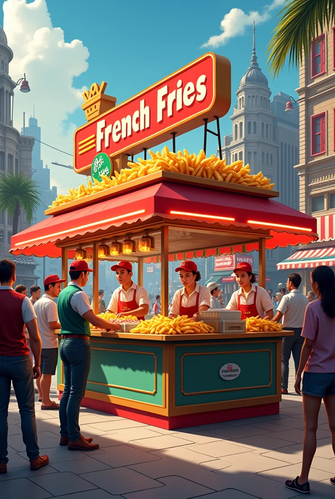 5th A French fry stand