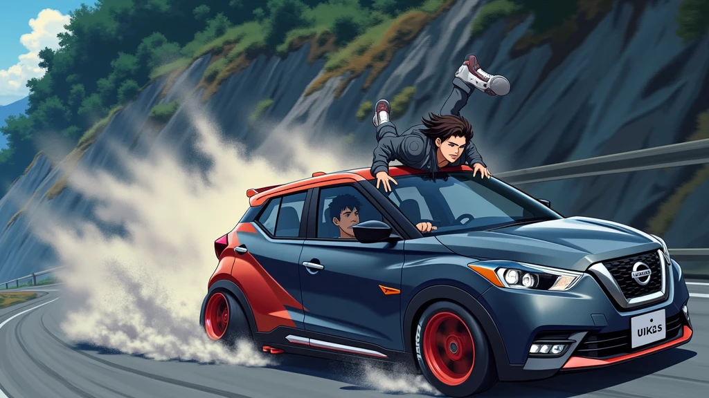Initial d, Nissan Kicks ,boy 19 Years , Ghost Kick