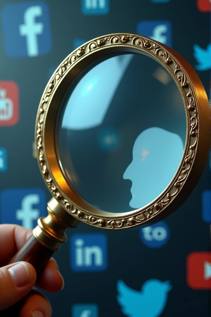 a magnifying glass that symbolizes verification of information in social media