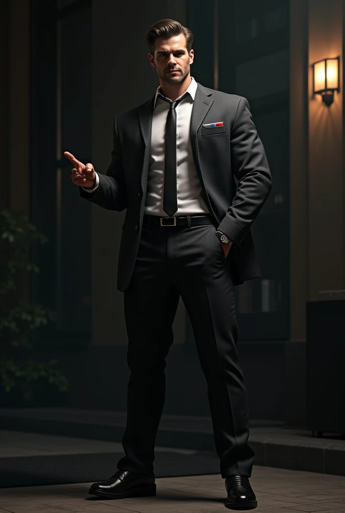 A man with a cool pose