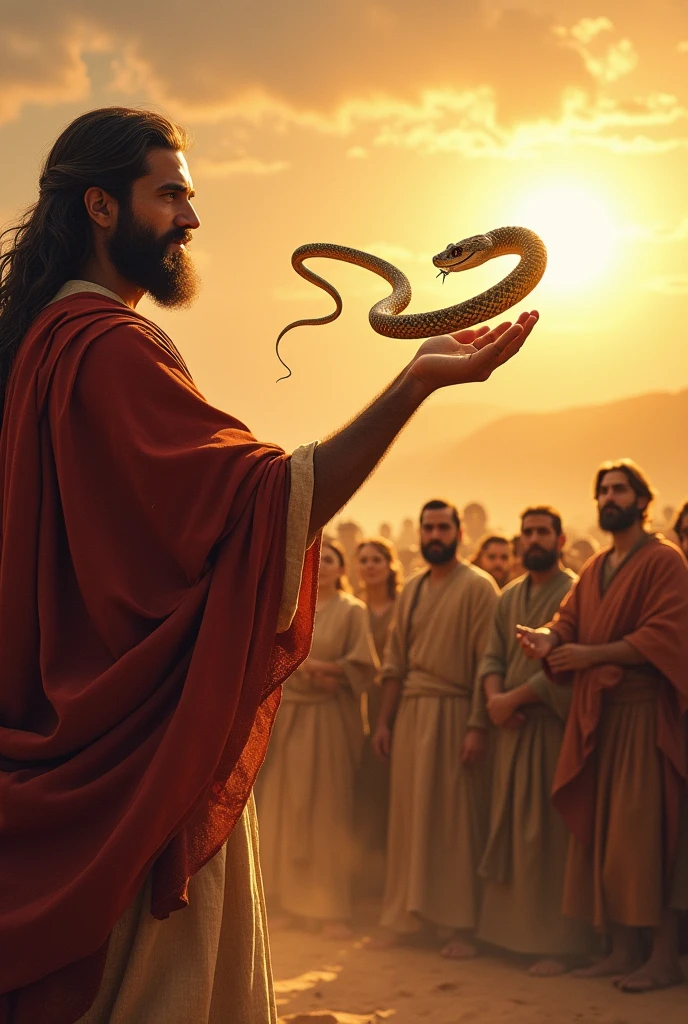 The people of Israel were amazed at the serpent that Moses had in his hand 