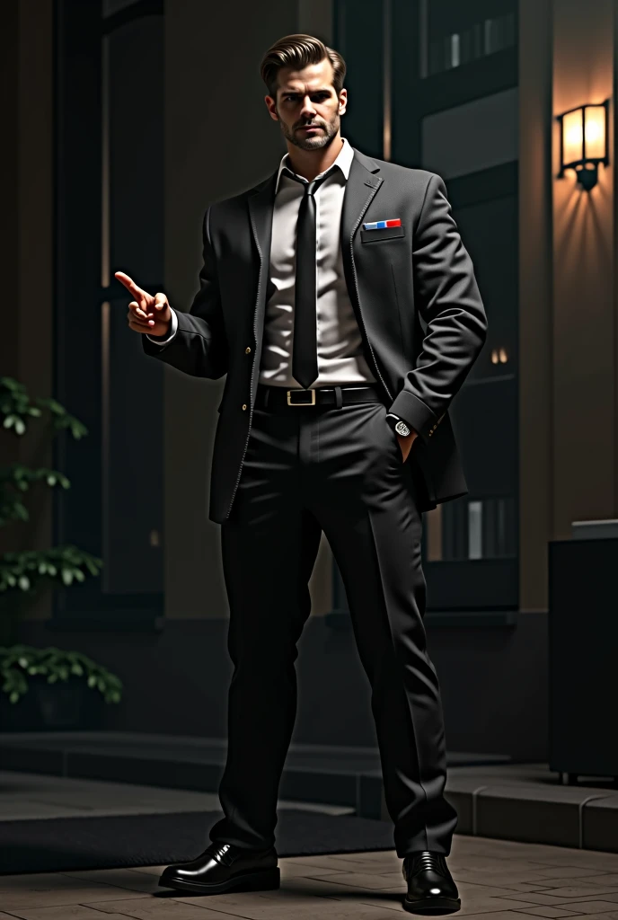A man with a cool pose