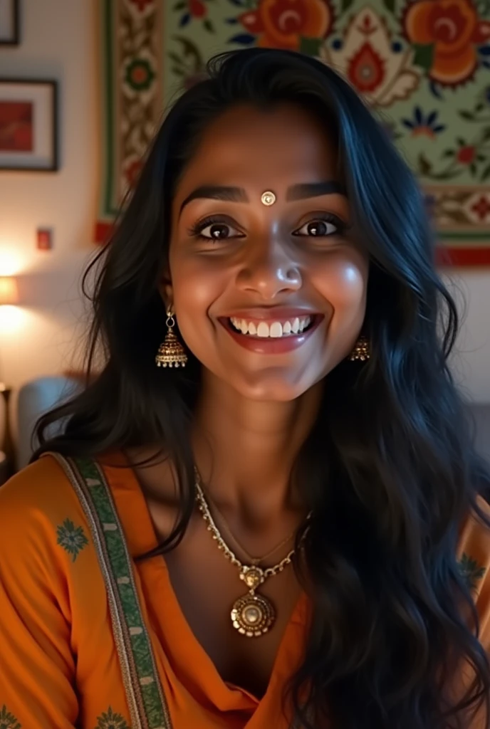 A south indian girl on facebook video call