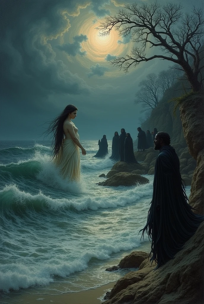 Gothic version of the Birth of Venus painting
