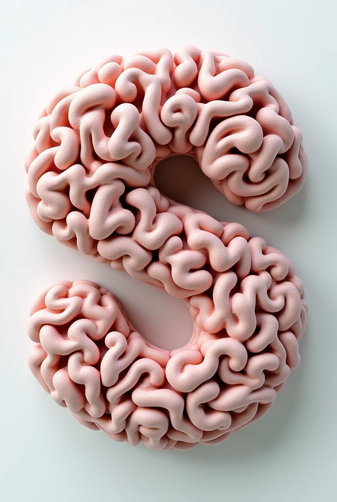 Make an alphabet with letters in the shape of a brain 