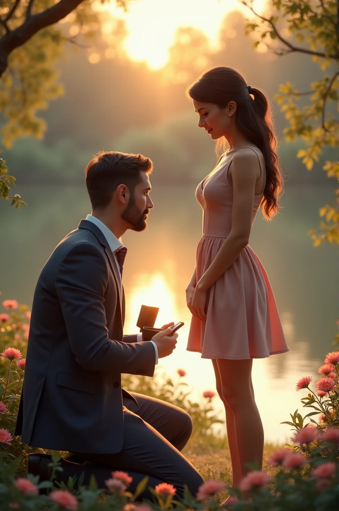 A man proposing his girl