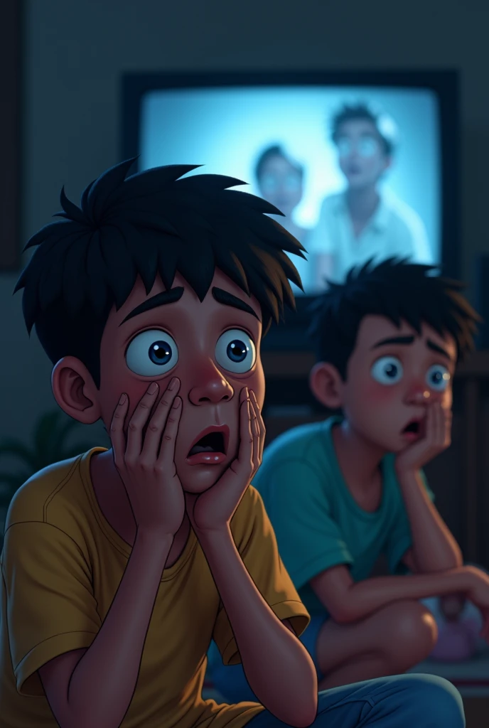 3 minor Indian boy watching adult movie in TV and they are shocked ,age is 15