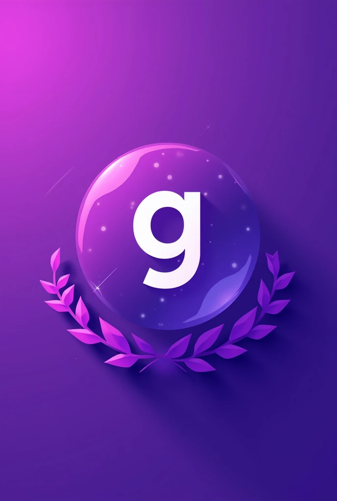 Create a purple and white logo for a content creator brand with the letter G, in