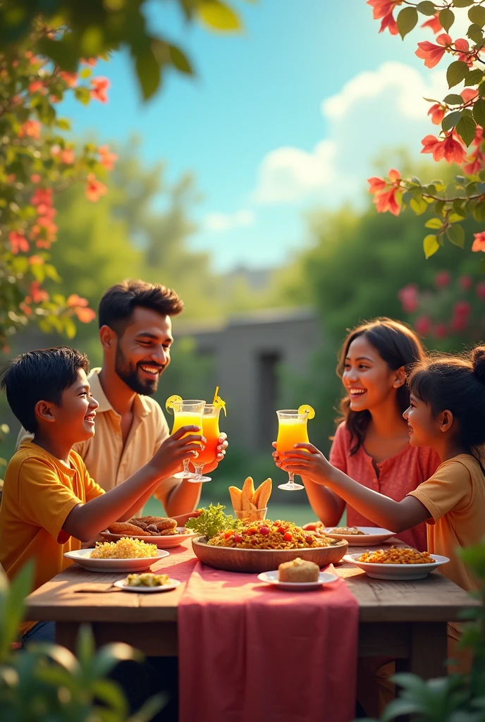 Recreate a family lunch on a sunny Sunday in September, toasting with an india kiche 