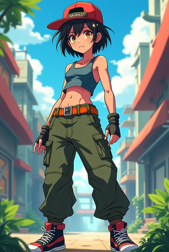 Anime tomboy style girl