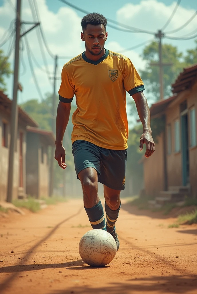 A poor man playing soccer, he went to the Santos youth academy and became a professional. 