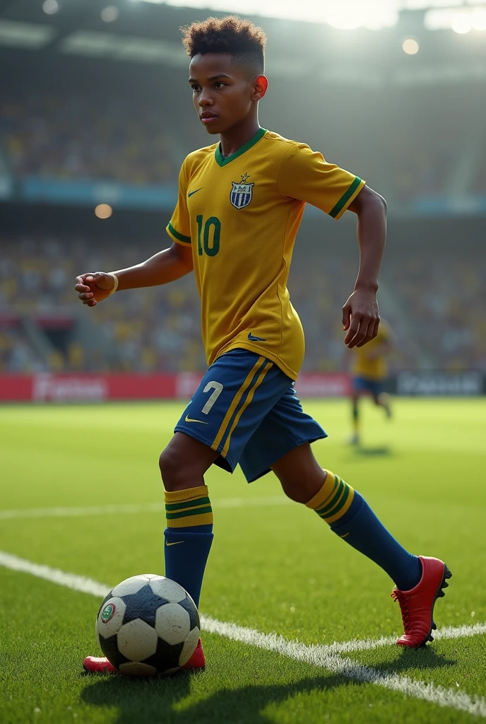 A poor man playing soccer, he went to the Santos youth academy and became a professional, his name was Neymar.