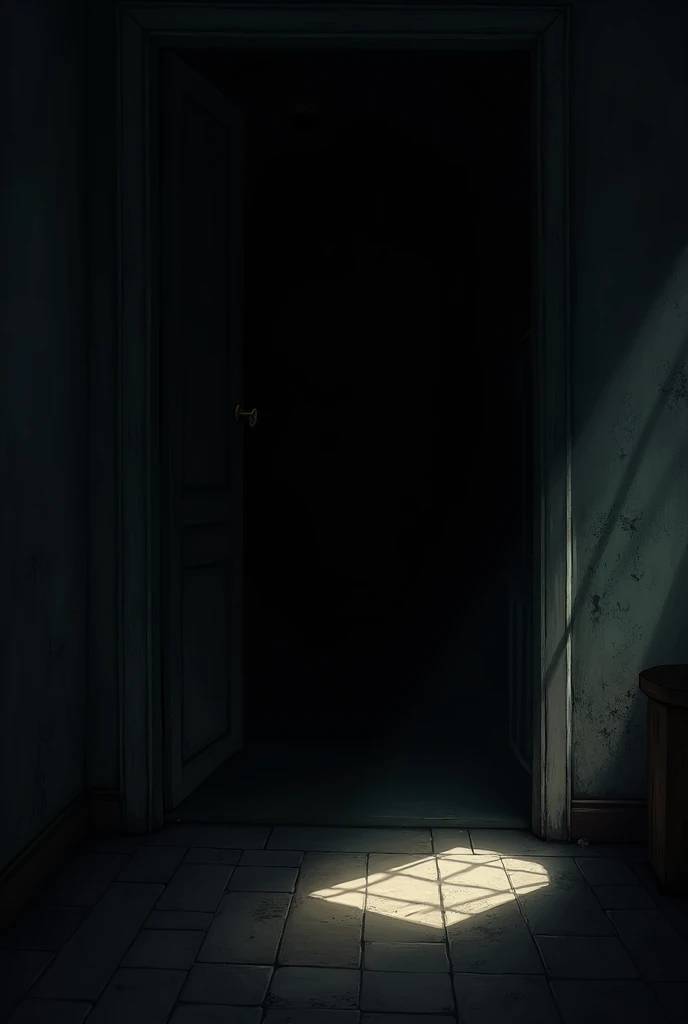 the dark corner of the room.