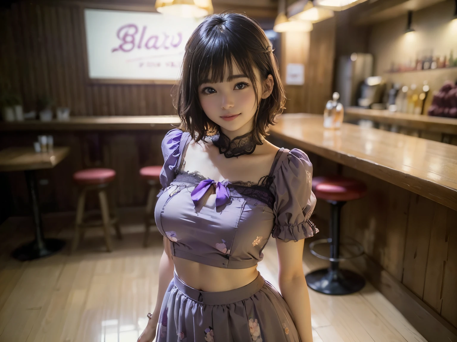 (masterpiece:1.2, Highest quality), (Realistic, photoRealistic:1.4), Beautiful illustrations, (Natural Side Lighting, Cinema Lighting), Browsing Caution, 
View Viewer, (Bust up shot)、Front view:0.8, 1 girl, Japanese, high school girl, Perfect Face, Cute and symmetrical face, Shiny skin、
(Semi-short cut hair, Side Lock, Light pink hair), Parted bangs, Emerald green eyes, Long Eyelashes, (Big Breasts:0.8), 
Beautiful Hair, Beautiful Face, Beautiful fine details, Beautiful clavicle, Beautiful body, Beautiful breasts, Beautiful fingers, Beautiful nipples、Beautiful armpits、Beautiful, perfectly aligned teeth、
((A cat suit with attention to detail、(Pastel orange floral lace panties、Lace mini maid apron、Black garter stockings)、Shyness、(Spread your legs:1.1)、(Open your mouth:1.3)、Red bow tie、Earrings、(topless:1.6)))、
((The background is night、moonlight、Hongkong、garden、firework、Summer festival))、  (Troubled face、Upward glance), (The skin is moist and wet:1.2)、(Semen is on it:1.6)、(Licking your fingers:1.2)