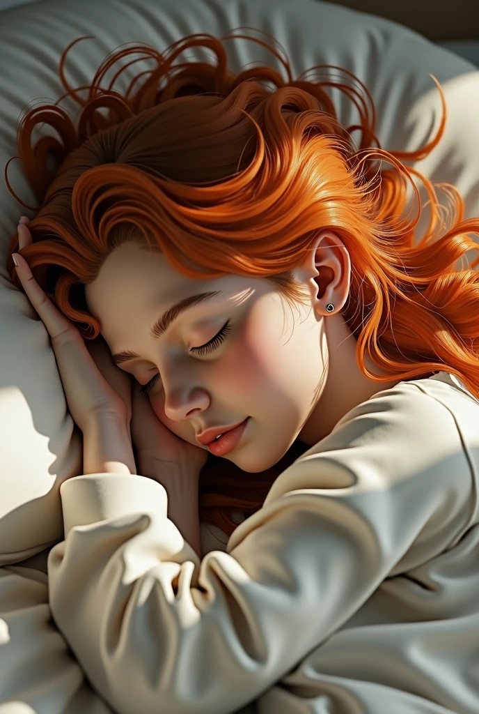 Red Hair Girl Are sleeping