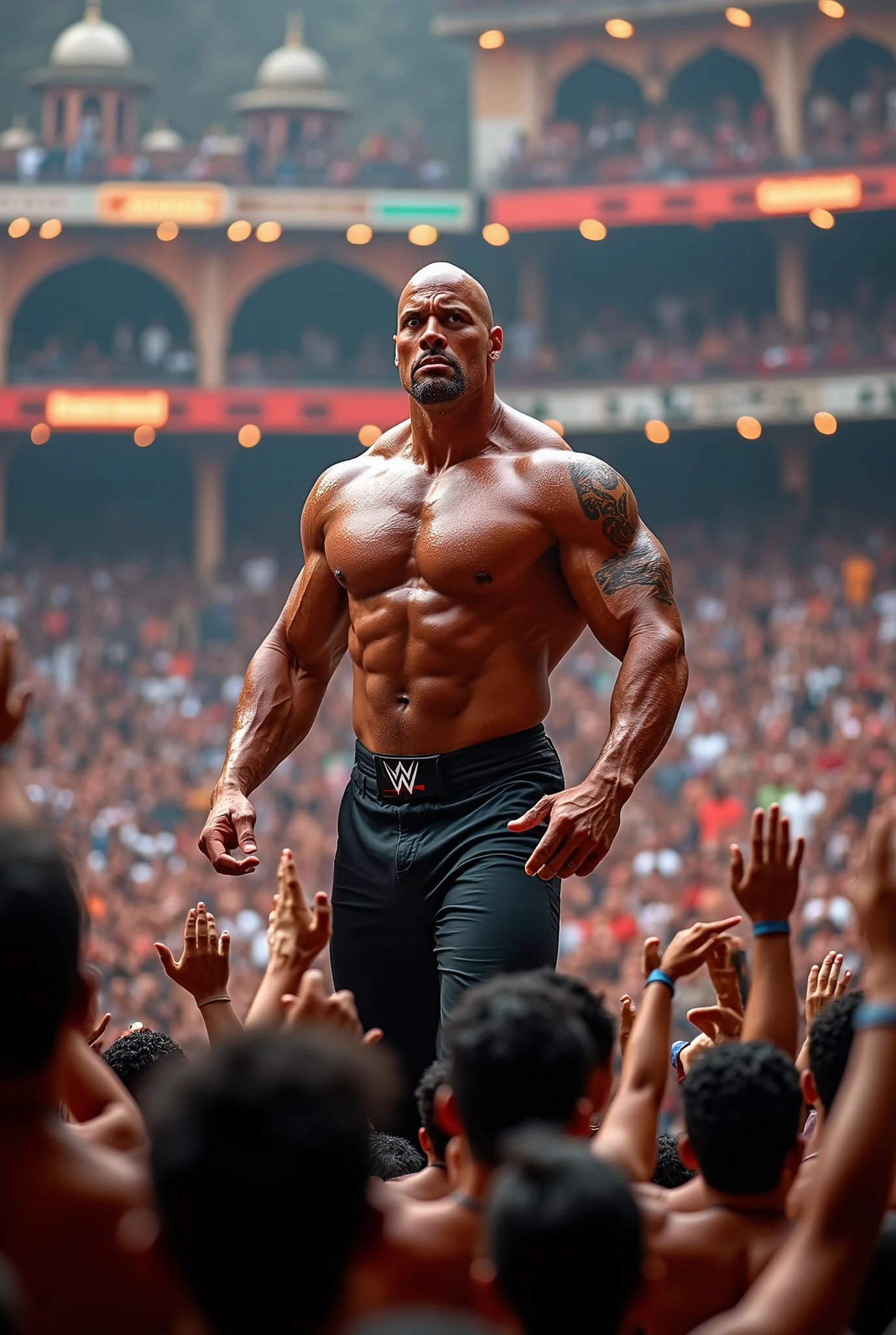 WWE wrestler The Rock in Ahmedabad Gujarat