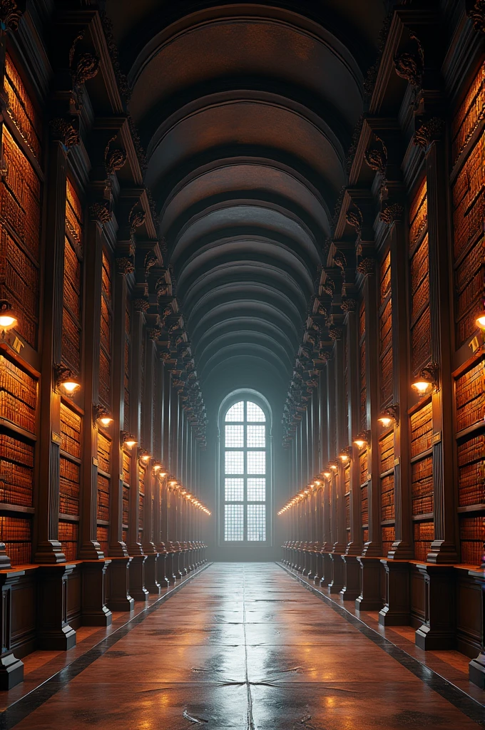 Create a hallway full of bookshelves