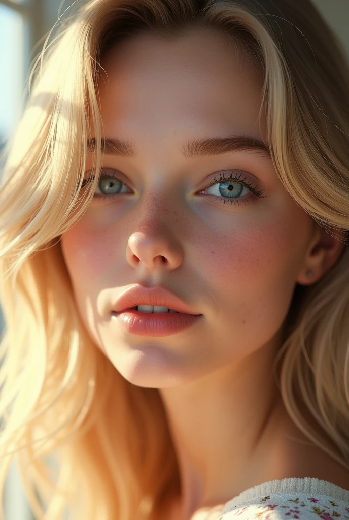 Une fille 21 ans blonde est jeune