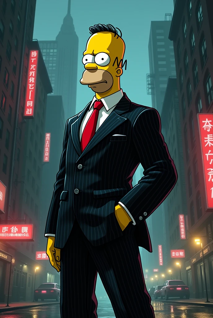 Homero ganster, urban black suit