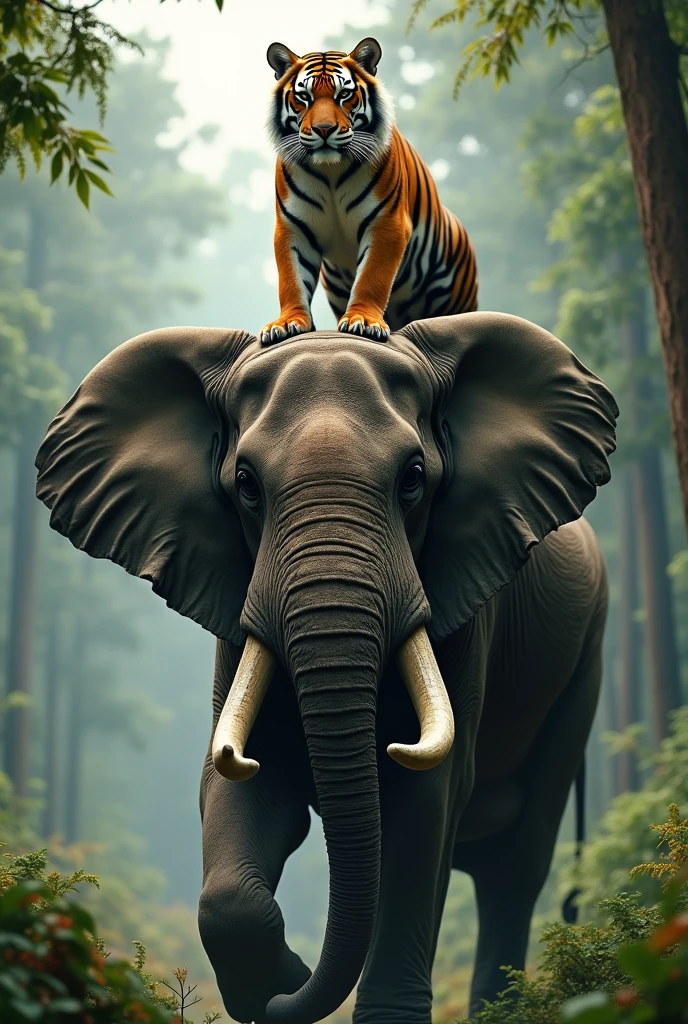 Hathi ke upar Sher