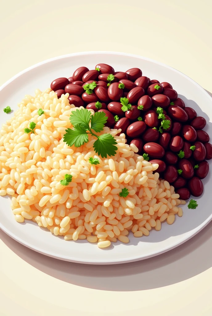 Drawing of rice and beans