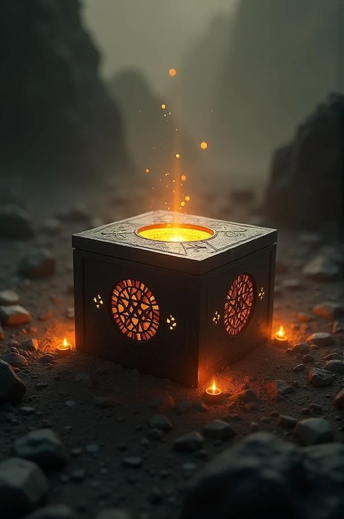 A box shaped like a jongo drum