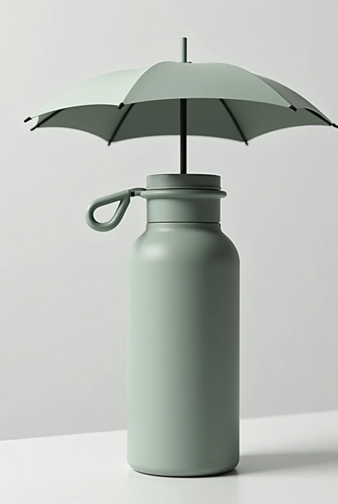 Create a 500ml water bottle that turns into an umbrella.