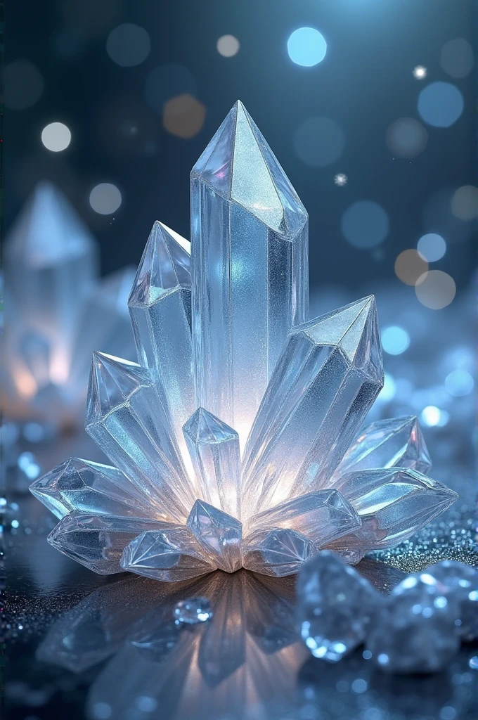 Silver crystal background 