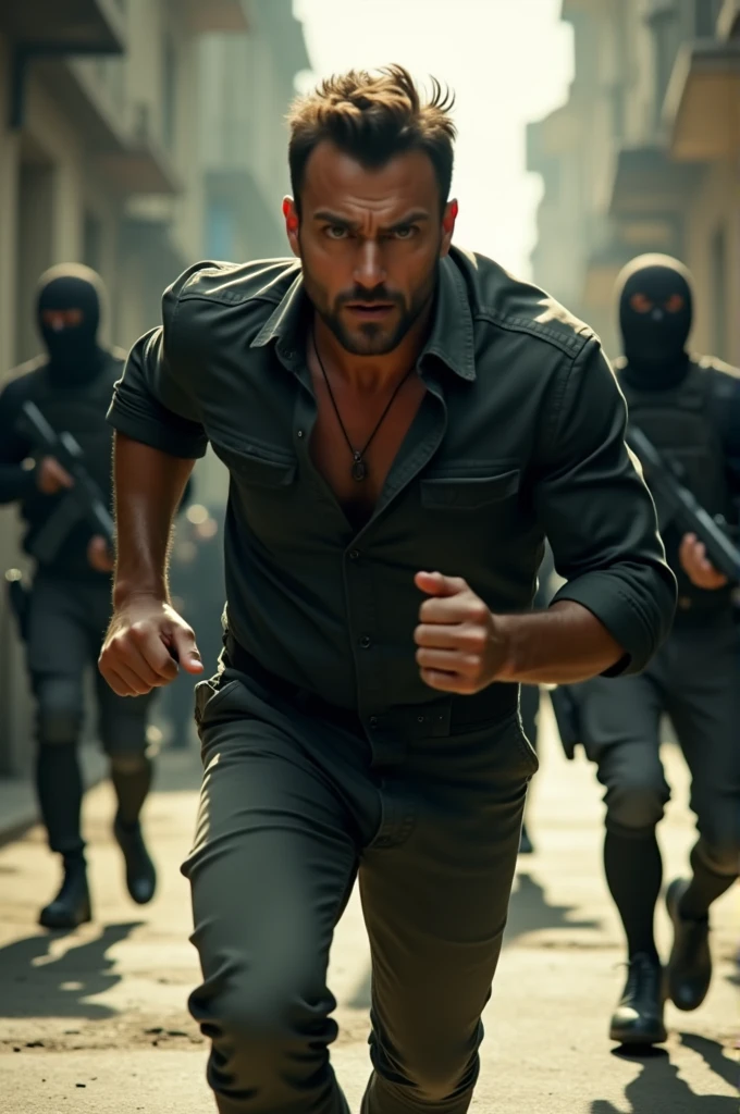 A man that was chasing by army robber