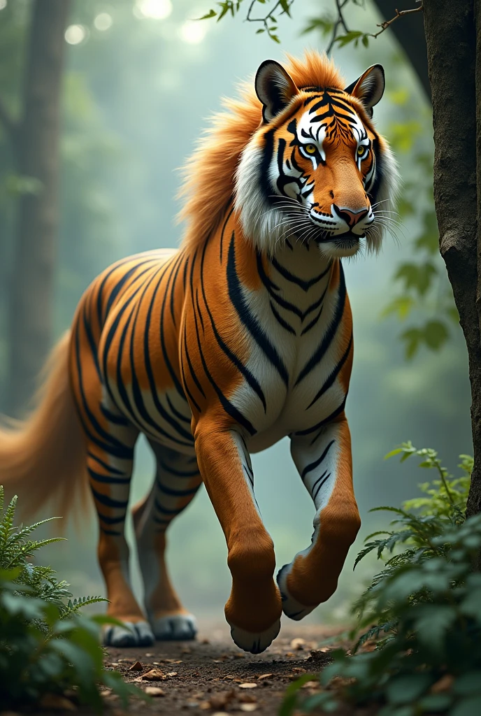 Believe me, a mutation of mixtures between these two animals and they can be seen to be a mixture of a tiger and a horse.
