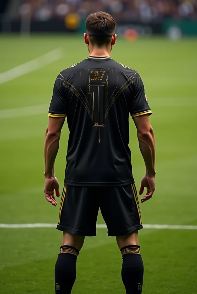 black and gold football shirt way
