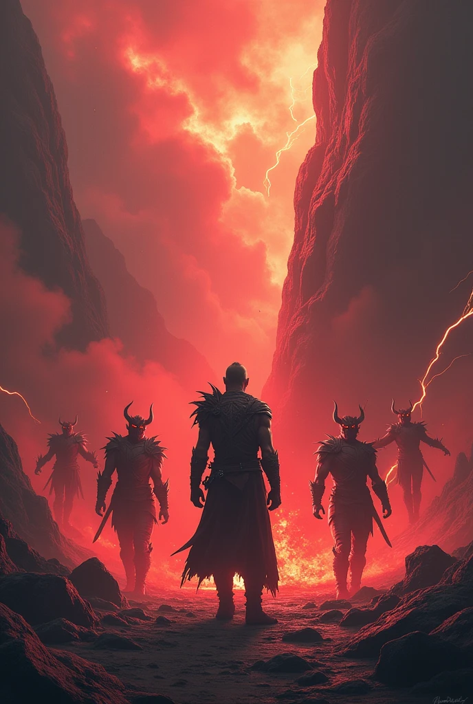 One-man vs four devil's fighting battleatel grand 