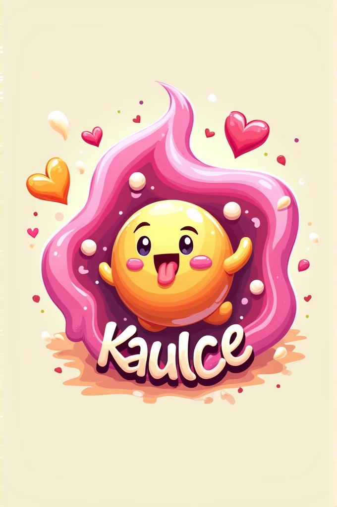 The logo of a candy brand called kaulce
