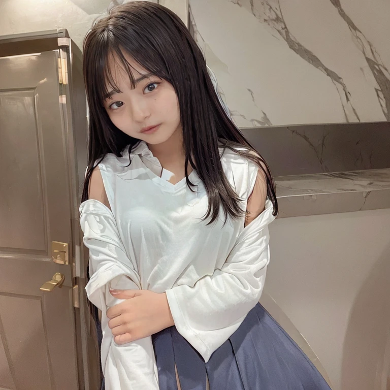 One girl, High resolution, Long Hair, solo, chest, 