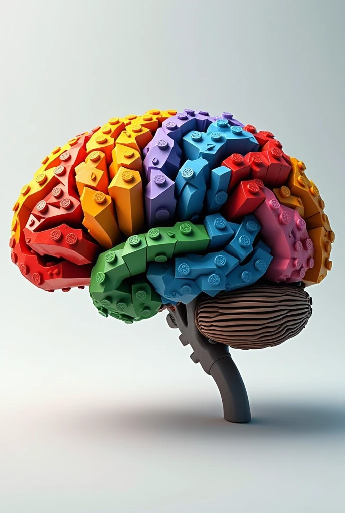 Right hemisphere of the brain with lego