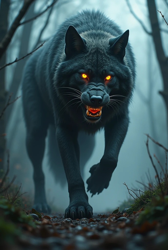 Believe me, a mutation of mixes between these two animals and they look terrifying between a wolf and a cat