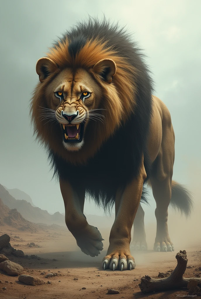Believe me, a mutation of mixes between these two animals and they look terrifying between a lion and a hyena