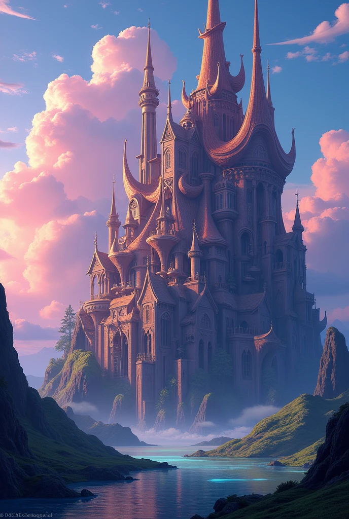 Generates a stylized royal house with uncommon shapes 