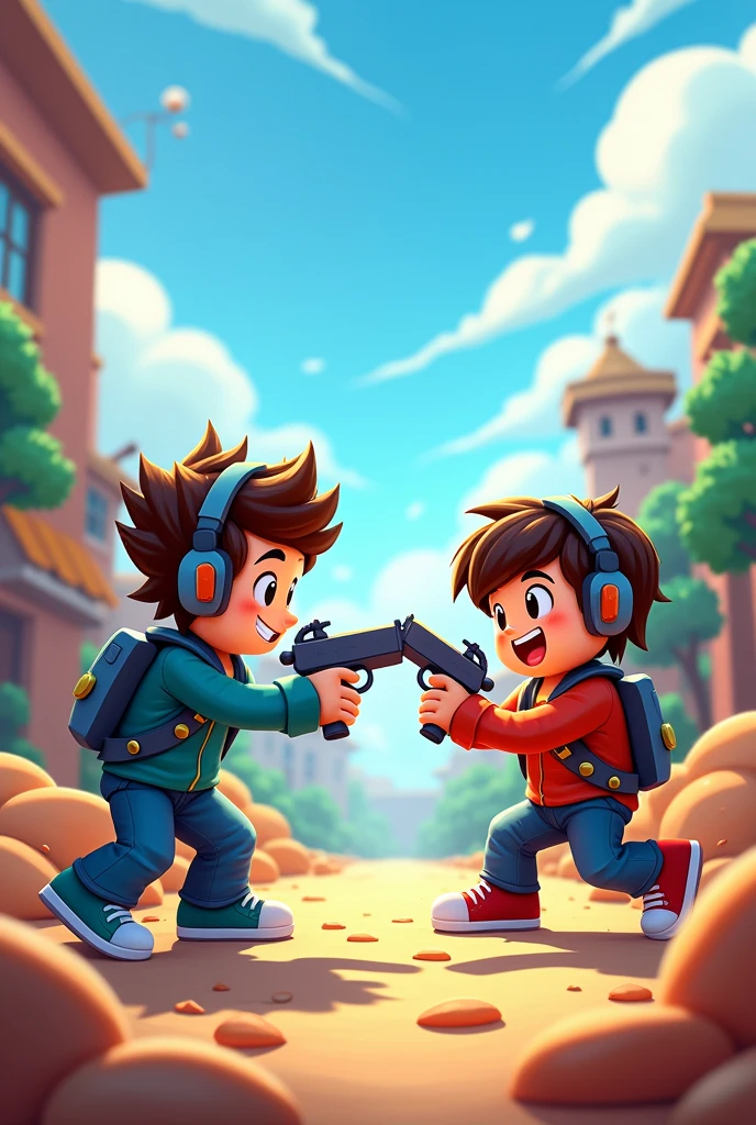 cute artwork of a roblox battelground 