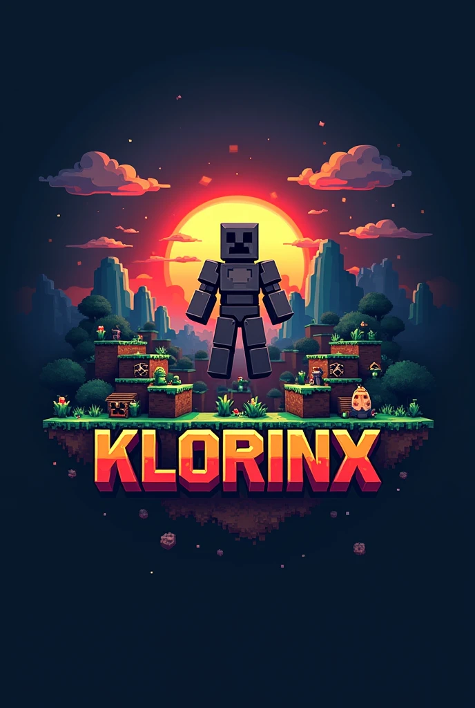 Channel Name: Klorinix
Style: Modern and gaming-themed with a Minecraft influence
Colors: Use vibrant colors such as greens, browns, and pixel-style hues to reflect Minecraft
Elements: Incorporate Minecraft-related elements like blocks, creepers, or pickaxes villager and iron golem
Font: Bold and blocky, similar to the Minecraft font style